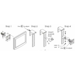 Mini Swivel Arm Mountable on Partition for LCD Monitors
